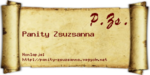 Panity Zsuzsanna névjegykártya